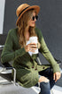 Front Pocket And Buttons Closure Cardigan